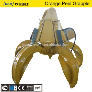 orange peel grapple in excavator suits for cat 325 excavator